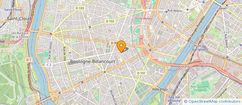 localisation de l'entreprise SCM KINESITHERAPIE THERAPIE MANUELLE à BOULOGNE-BILLANCOURT