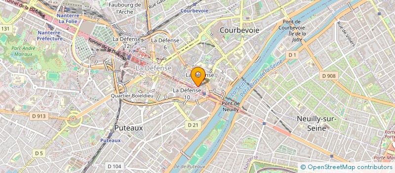localisation de l'entreprise SCM LA DEFENSE ORTHOPEDIE à COURBEVOIE