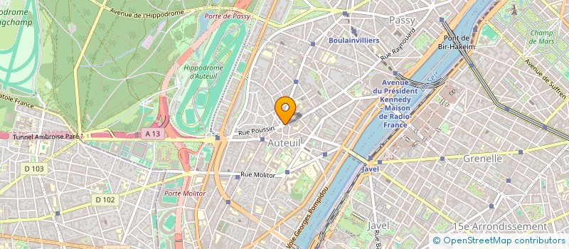 localisation de l'entreprise SCM LA FONTAINE MOZART  PARIS