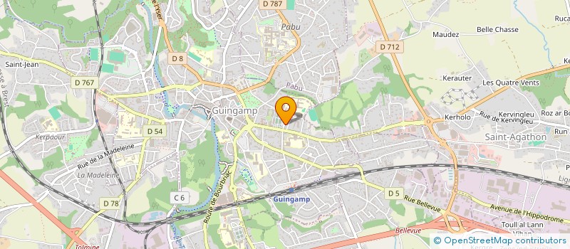 localisation de l'entreprise SCM LABORATOIRES ANALYSES GUINGAMP à GUINGAMP