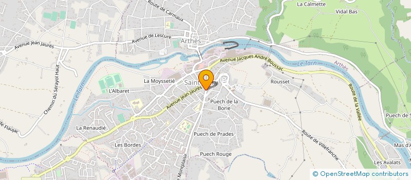 localisation de l'entreprise SCM LAENNEC à SAINT-JUERY