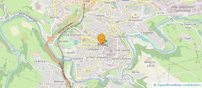 localisation de l'entreprise SCM LARGUIER-AIMONETTI-BLANC-AYMES  RODEZ