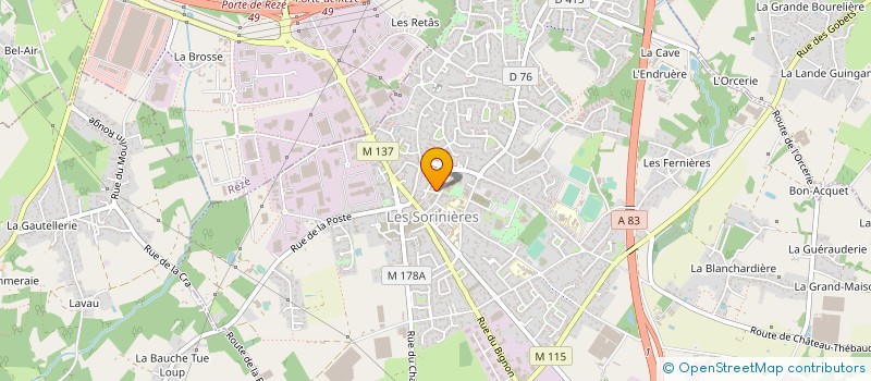 localisation de l'entreprise SCM LE BATEAU BLEU à LES SORINIERES