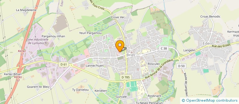 localisation de l'entreprise SCM LE CABINET JAUNE  BRIEC