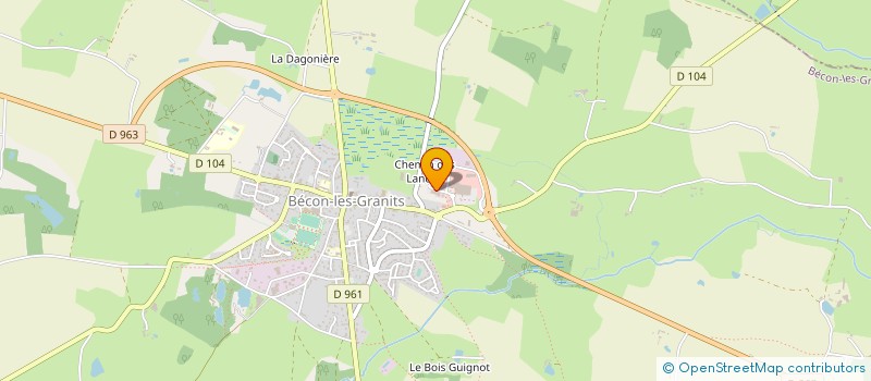 localisation de l'entreprise SCM LE GRANIT à BECON-LES-GRANITS
