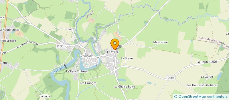 localisation de l'entreprise SCM LE PETIT CHATEAU à VOUVANT