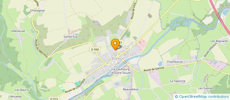 localisation de l'entreprise SCM LE RIO GOULET à EBREUIL