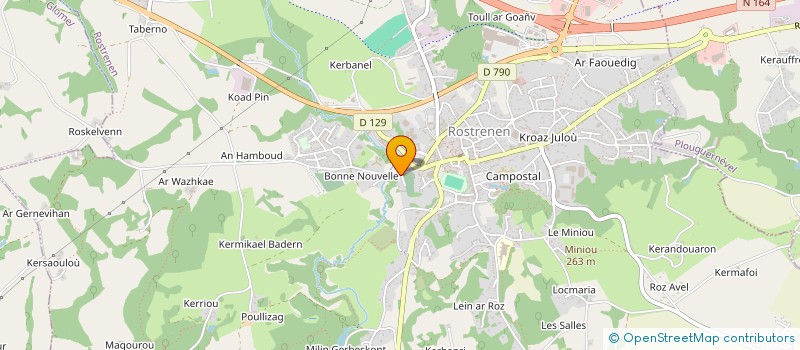 localisation de l'entreprise SCM LE ROUX DIDIER LE COZ ANNICK  ROSTRENEN