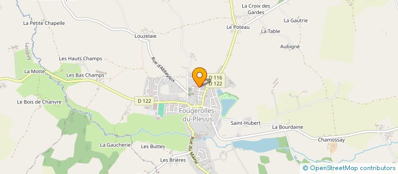 localisation de l'entreprise SCM LES INFIRMIERES DE LANDIVY  FOUGEROLLES-DU-PLESSIS