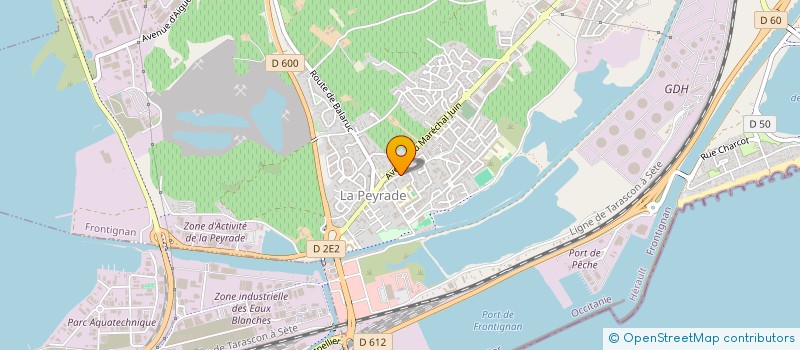 localisation de l'entreprise SCM LES OLIVIERS à FRONTIGNAN