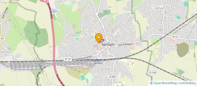 localisation de l'entreprise SCM LES OPTHALMOLOGISTES DE L'INSTITUT OPHTALMIQUE DE SOMAIN à SOMAIN