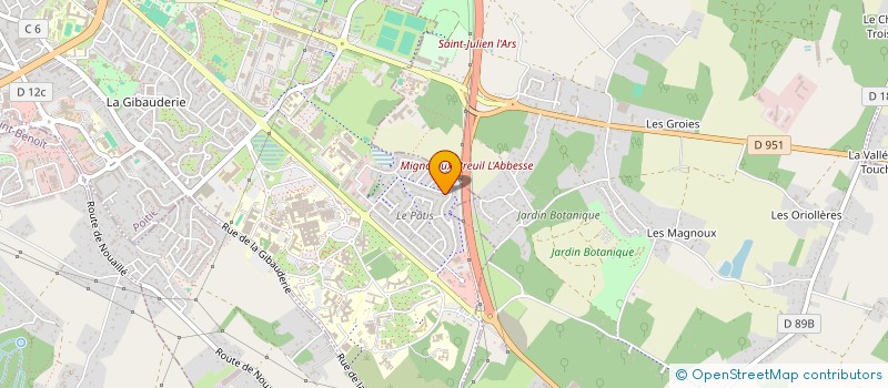 localisation de l'entreprise SCM LES PALANTIRI  POITIERS