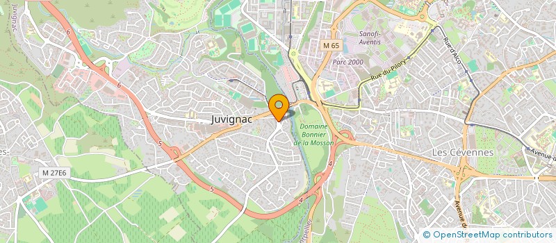localisation de l'entreprise SCM LES TILLEULS  JUVIGNAC