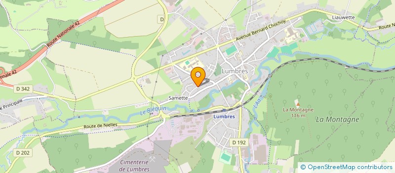 localisation de l'entreprise SCM LUMBR'ORTHO à LUMBRES