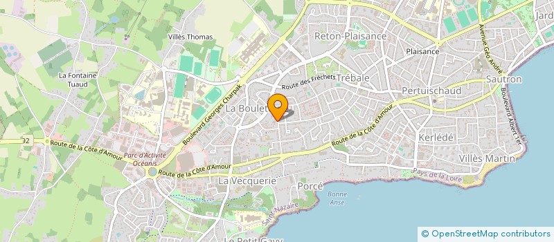 localisation de l'entreprise SCM MAISON MEDICALE DES  MELEZES  SAINT-NAZAIRE