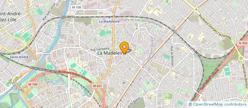 localisation de l'entreprise SCM MAISON MEDICALE PASTEUR à LA MADELEINE