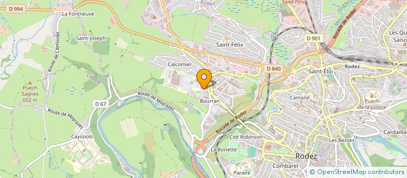 localisation de l'entreprise SCM MAISONABE-VIGUIER à RODEZ