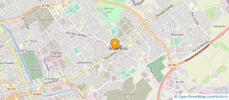 localisation de l'entreprise SCM MANES  WATTRELOS