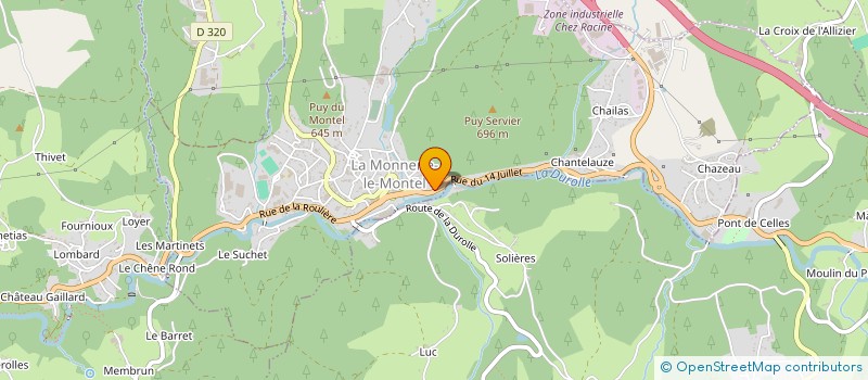 localisation de l'entreprise SCM MAZEN SCHERRER  LA MONNERIE-LE-MONTEL