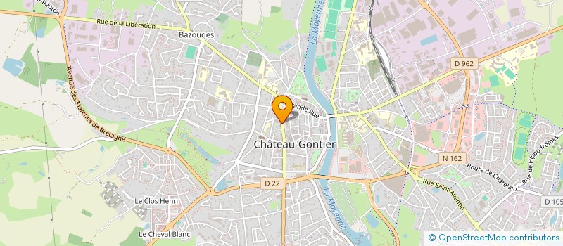 localisation de l'entreprise SCM MEDECINS BAZOUGES  CHATEAU-GONTIER-SUR-MAYENNE