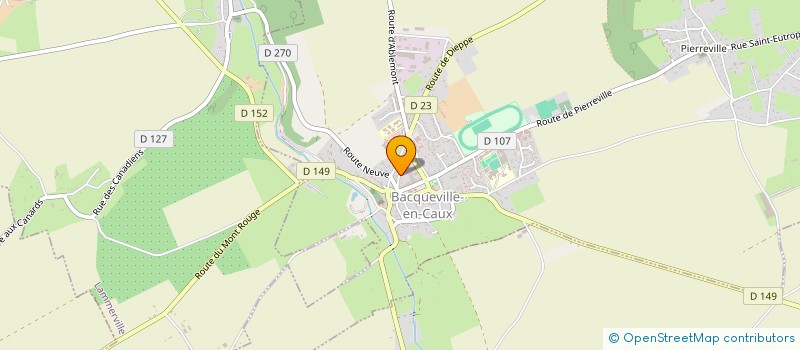 localisation de l'entreprise SCM MEDECINS GENERALISTES CAUX-SANTE  BACQUEVILLE-EN-CAUX