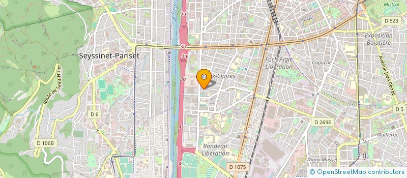 localisation de l'entreprise SCM MEDICAL DU DRAC  GRENOBLE