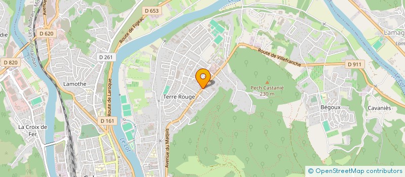 localisation de l'entreprise SCM MEDICAL TERRE ROUGE  CAHORS