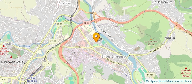 localisation de l'entreprise SCM MEDICALE DE LA MSP DE BRIVES-CHARENSAC  BRIVES-CHARENSAC