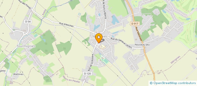 localisation de l'entreprise SCM MERIGNIES MEDICAL  MERIGNIES