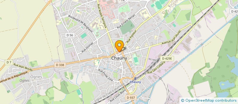 localisation de l'entreprise SCM MIDA à CHAUNY