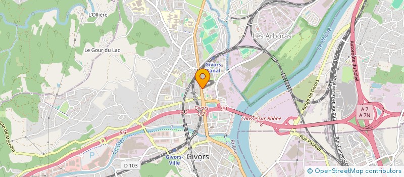 localisation de l'entreprise SCM MONTAUD-DEBRAND-PASSARD à GIVORS