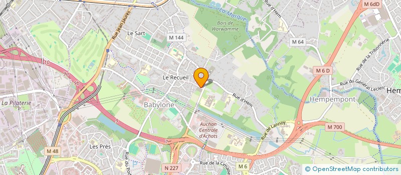 localisation de l'entreprise SCM NORDGYNECO à VILLENEUVE-D'ASCQ
