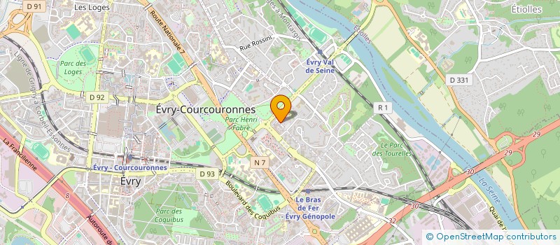 localisation de l'entreprise SCM OPHTACARE EVRY  EVRY-COURCOURONNES