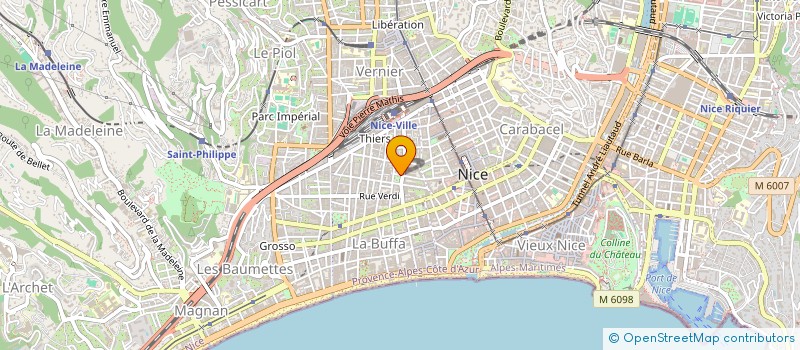localisation de l'entreprise SCM OPHTALMOLOGIE MOZART à NICE
