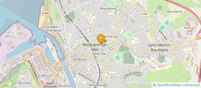 localisation de l'entreprise SCM ORIEL  BOULOGNE-SUR-MER