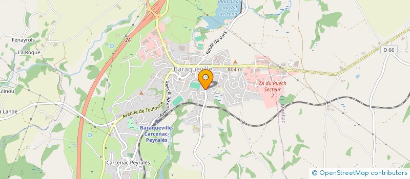 localisation de l'entreprise SCM ORTHOPHONISTES DE BARAQUEVILLE  BARAQUEVILLE