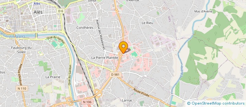 localisation de l'entreprise SCM ORTHOSANTE C.V.A. à ALES