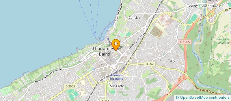 localisation de l'entreprise SCM P.-B. BARAT - R. VIGNON à THONON-LES-BAINS