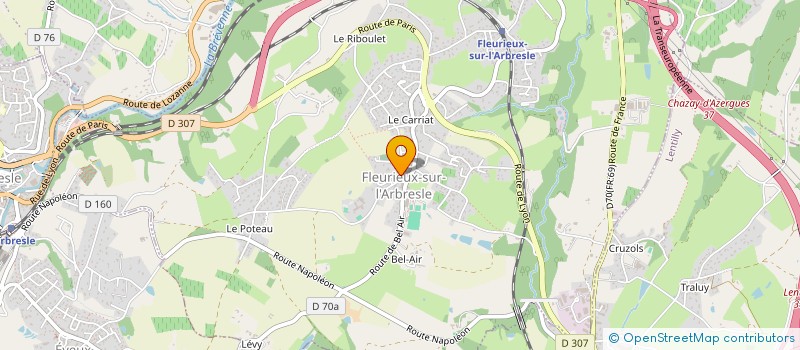 localisation de l'entreprise SCM PAJOT ET FANISE KINESITHERAPEUTES  FLEURIEUX-SUR-L'ARBRESLE