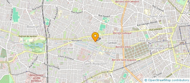 localisation de l'entreprise SCM PARAMEDICALE DU 40 AVENUE D'ARES  BORDEAUX