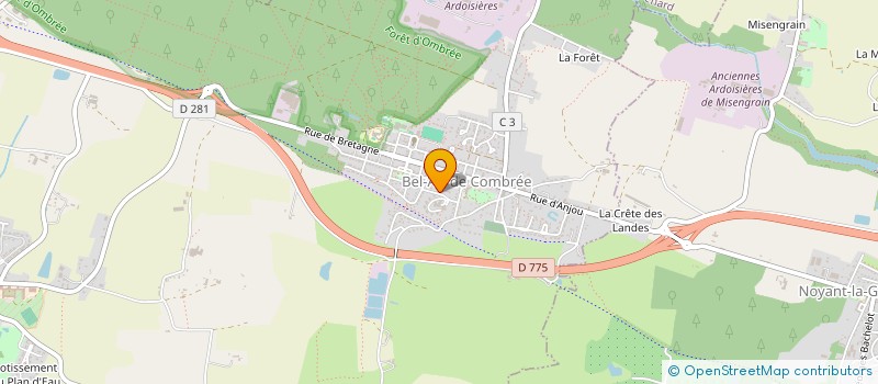 localisation de l'entreprise SCM PEPS  OMBREE D'ANJOU