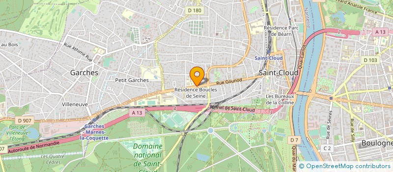 localisation de l'entreprise SCM PHOTON à SAINT-CLOUD