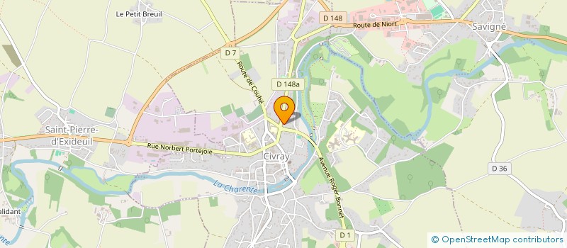 localisation de l'entreprise SCM PHYSIOMARA à CIVRAY