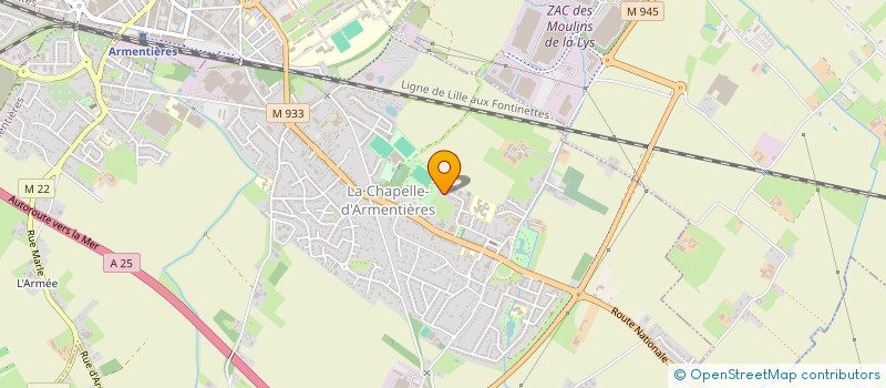 localisation de l'entreprise SCM PHYSIOSPORT  LA CHAPELLE D ARMENTIERES