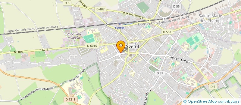 localisation de l'entreprise SCM PIERRE ET YVES LE GUELLEC, CHIRURGIENS-DENTISTES  YVETOT