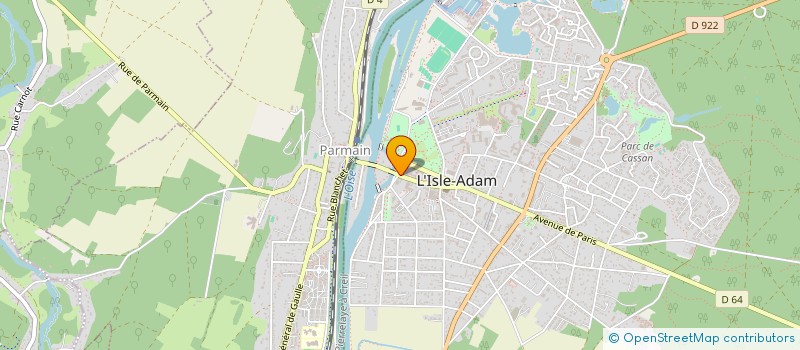 localisation de l'entreprise SCM PODOLOGIE IA à L'ISLE-ADAM
