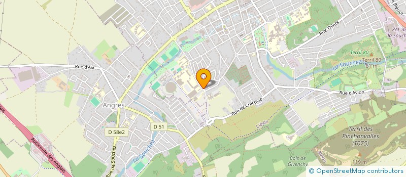 localisation de l'entreprise SCM PODOS GCTB  LIEVIN