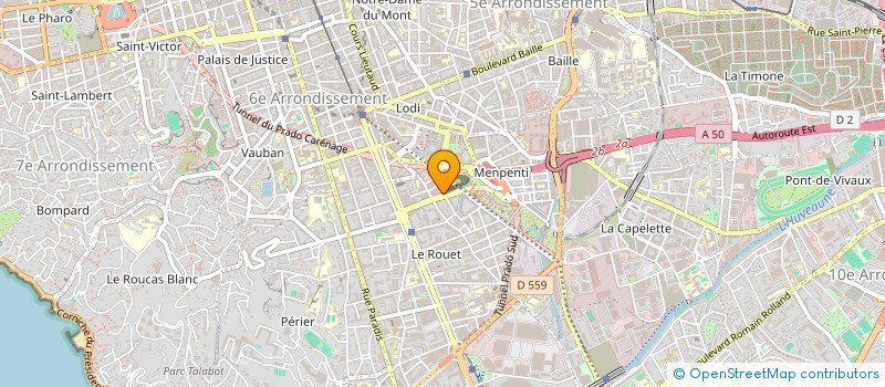 localisation de l'entreprise SCM PRADO ALTO à MARSEILLE