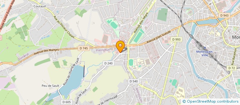 localisation de l'entreprise SCM PREMILHAT à PREMILHAT