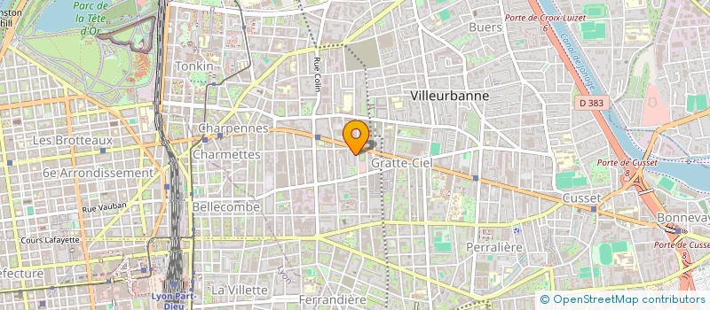 localisation de l'entreprise SCM RACINE  VILLEURBANNE